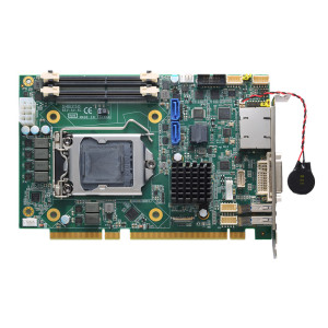Axiomtek SHB250R PICMG 1.3 Half-Size CPU Card with Intel Core/Xeon E/Pentium/Celeron Processor, Intel C246/Q370/H310 chipset, SATA 3.0, USB 3.2 Gen1x1, LAN and DVI-I